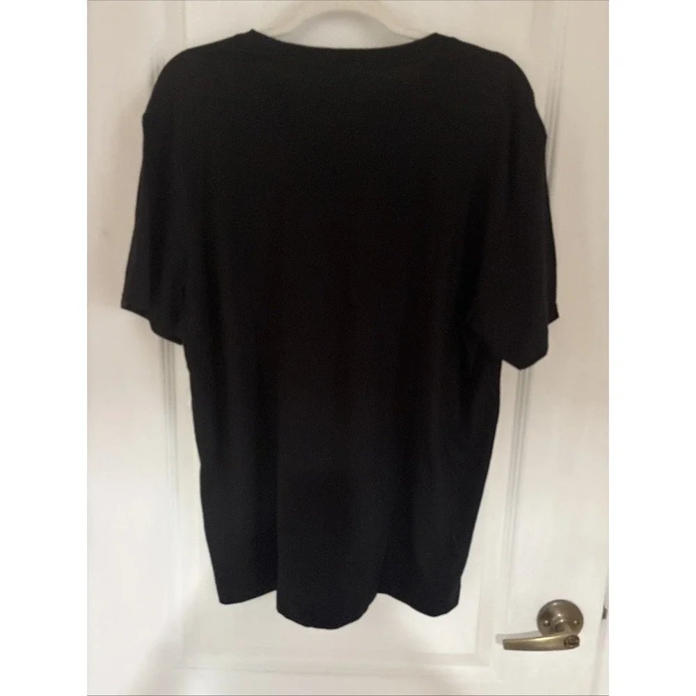 NWT Banana Republic STANDARD-FIT PREMIUM WASH CREW-NECK T-SHIRT Black Sz L